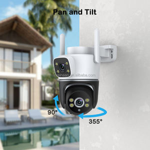 Kamera <span class=keywords><strong>IP</strong></span> pengawasan nirkabel 8MP, kamera keamanan <span class=keywords><strong>IP</strong></span> PTZ 4K 360 CCTV luar ruangan lensa ganda Tuya cerdas WiFi - Product Image 3