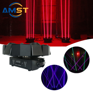 6 cánh tay laser di chuyển đầu 500mW RGB Laser <span class=keywords><strong>LED</strong></span> chùm Strobe di chuyển ánh sáng không giới hạn xoay cho Disco Đảng câu lạc bộ đêm - Product Image 4