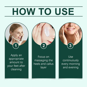 Logo personnalisé Crème hydratante pour les pieds et les mains à l'acide salicylique, à la camomille, au beurre de cacao et à l'aloe vera, répare et lisse la peau sèche - Product Image 6