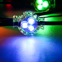 Module LED intelligent étanche SHIJI 30 mm RGBW, lumière ponctuelle à pixels, IP67, éclairage de piste extérieur permanent pour Noël