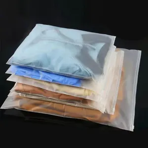 حجم مخصص Reclosable زيبلوك حقيبة تغلق بسحاب الملابس الملابس الغذاء للماء البلاستيك الشريحة شفافة إيفا PVC PE سستة حقيبة