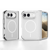 Étui pliable robuste pour iPhone Duo, protection de la charnière, coque arrière antidérapante mate de couleur unie pour iPhone 18 Duo