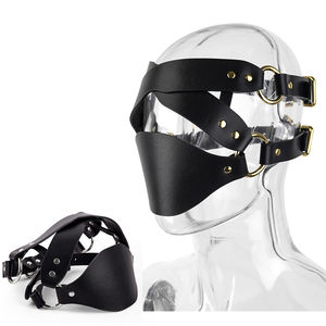 Bondaga juguetes sexuales máscara facial Pu cuero esclavo máscara fetiche adulto juguete sexual - Product Image 1