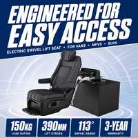 Siège de voiture de course Tengyun S5B en cuir PU confortable, programmable, pivotant et électrique pour Alphard/Sprinter, adapté aux utilisateurs handicapés