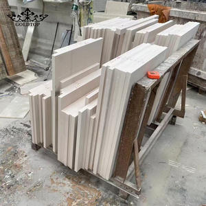 Grande dalle de pierre calcaire polie beige du Portugal, moderne et très vendue, de haute qualité, ODM OEM pour applications hôtelières, par Goldtop Stone - Product Image 5