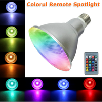 Ampoule LED E27 IP65 étanche RGB 15W 20W, moderne en aluminium Par38 AC85-265V, durable et élégante, pour montage en surface à la maison ou au bureau