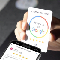 12cm Acryl-Tischständer NFC Google Kommentierkarte NFC213 Kompatibel mit 13,56MHz Kontaktloser Kommentierfunktion