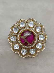 Bague en diamant américain bleu pour femmes Bijoux en laiton personnalisés pour une utilisation en vrac - Product Image 6