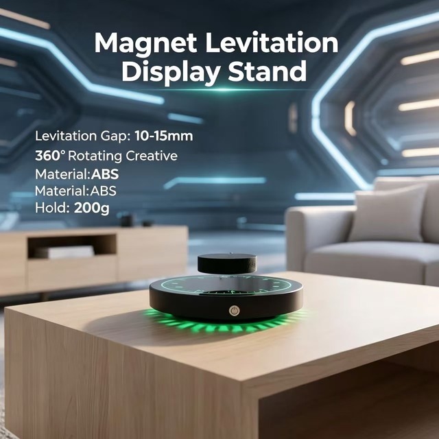 HCNT Factory Price Eco-Friendly Magnetic Levitating Display Stand 360 Rotation Hold 250g Floating Platform Home Car Model Diwali
