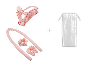 TikTok Vente Chaude Tiges De Curling 100% Soie De Mûrier Boucles Magiques Cheveux Mousse Éponge Rouleau Sans Chaleur Bigoudi Avec Chouchous Ensemble - Product Image 3