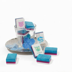 Tuiles de mahjong américaines en acrylique cristallin, ensemble de mahjong imprimé coloré pour 2, <span class=keywords><strong>3</strong></span> ou 4 joueurs, jeux de famille - Product Image 1