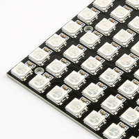 Panneau de pixels LED 64 bits RGB 8x8 Matrix WS2812 Carte de développement Pilote LED polychrome pour projets de bricolage