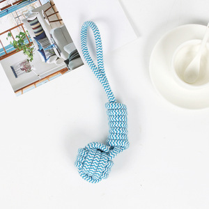 Jouet à mâcher interactif pour chien en corde de coton, balle à mâcher pour nettoyage des dents, taille moyenne, jouets à mâcher pour animaux de compagnie - Product Image 2