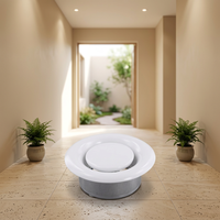 Hotte de ventilation ronde réglable de 5 pouces à surface métallique épaissie et peinture cuite, à prix abordable