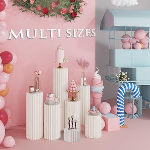 Wholesale Round Folding Art Cylinder <strong>Shelf</strong> <strong>Paper</strong> Pillar <strong>Stand</strong> Cake <strong>Display</strong> <strong>Stand</strong> Plinth Flower Cylinder for Party Wedding - Product Image 4