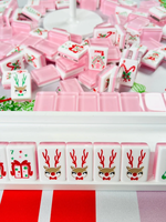 Tuiles de Mahjong de Noël de luxe, style américain, un ensemble de haute qualité pour les soirées de Mahjong américain et les rassemblements entre amis