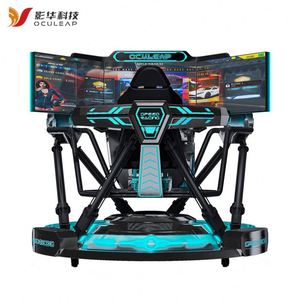 Fabricant de simulateurs de conduite de voitures de course VR à six axes et trois écrans avec capteurs somatosensoriels pour jeux de compétition - Product Image 5