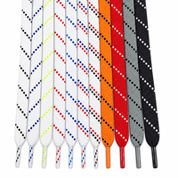 Lacets personnalisés épais tissés à motif Dash, sélection multicolore, pour chaussures de skate décontractées, style urbain, OEM Mingjia
