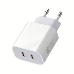 USB-C Charger EU/US Socket Type C Charger 40W Fast Charge Dual USB-C Charger for <b>Smart</b> Phones - Product Image 1