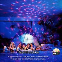 Lumière de boule de cristal LED RGBYWP à 6 couleurs avec télécommande Bluetooth, effets de lumière pour discothèque, scène, fête, DJ