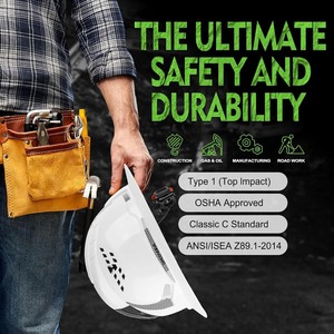 WELTA Nuevo Modelo de Alta Calidad ANSI Z89.1 TIPO I, Casco de Seguridad con Borde Completo Ajustable de HDPE, Ranurado Circular de 6 Puntos, 420g, para Silvicultura - Product Image 6