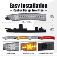 Feux de position latéraux à lentille transparente pour Ford Mustang S650 2024, style X, avant et arrière, double LED ambre rouge, lot de 4