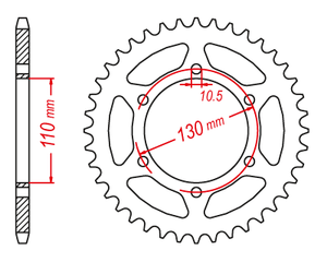 MT03 Pignon de moto arrière en aluminium 7075 Ergal pour Kawasaki <span class=keywords><strong>Ninja</strong></span> 250 400 <span class=keywords><strong>300</strong></span> EX GSX-R600/1000 <span class=keywords><strong>Yamaha</strong></span> R3 R7 R1 R6 YZF Ergal - Product Image 6