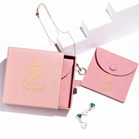 Pochette à bijoux carrée portable en microfibre 8x8cm, style enveloppe, personnalisable – Nouveauté très demandée