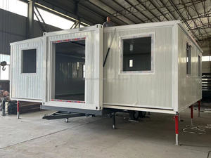 Foldable Tiny Prefabricated Granny Extended Mobile Trailer Workshop Prefab Expandable FlatPack Container House on Wheels - Product Image 2