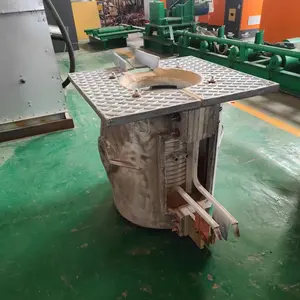 HTGP 350kg tilting steel melting furnace industrial metal electric furnace for iron smelting induction steel foundry machine