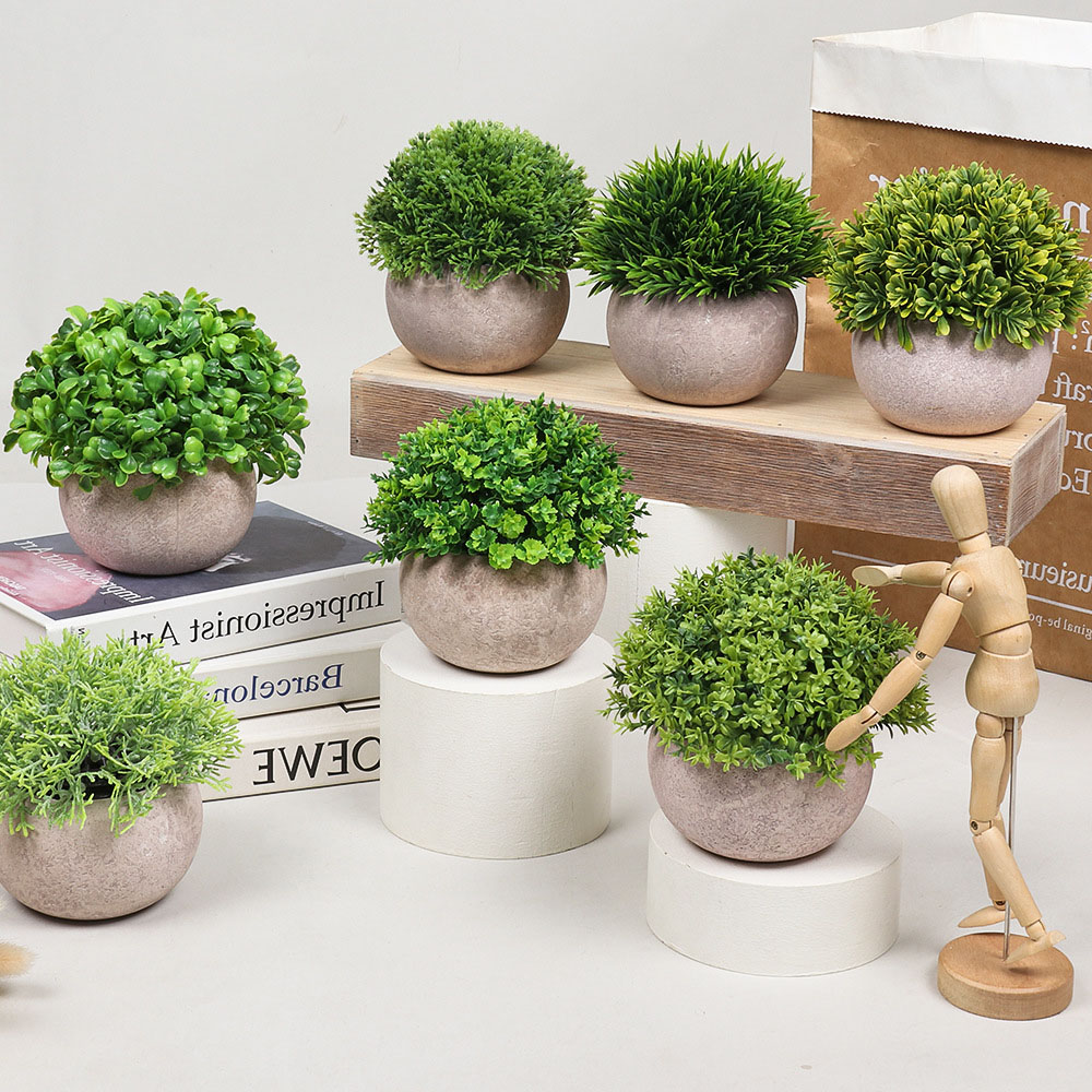 Knstliche Bonsai-Pflanze im Topf fr Home Office Deko  Individuell  anpassbar