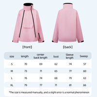 Veste de Ski à Capuche Coupe-Vent Imperméable Rose et Équipement de Snowboard Grandes Tailles Vêtements de Montagne - Pantalon de Neige et Tenue de Snowboard