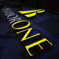En gros, lettres en aluminium lumineuses néon 3D à éclairage frontal, étanches, pour signalétique extérieure de bâtiments, alimentation CA, pour les constructeurs automobiles