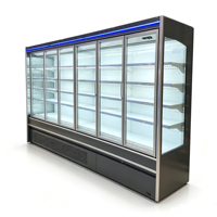 Réfrigérateur Commercial OEM à Rideau d'Air, Vitrine Réfrigérée Sans Givre pour Supermarché, Fruits, Légumes et Aliments Frais