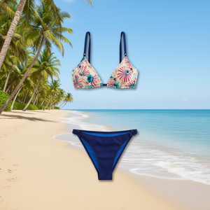 Costume da bagno due pezzi HDJ con top tie-dye e slip a tinta unita, taglie forti, controllo pancia, per la spiaggia, taglie 46 48 50 52 - Product Image 3