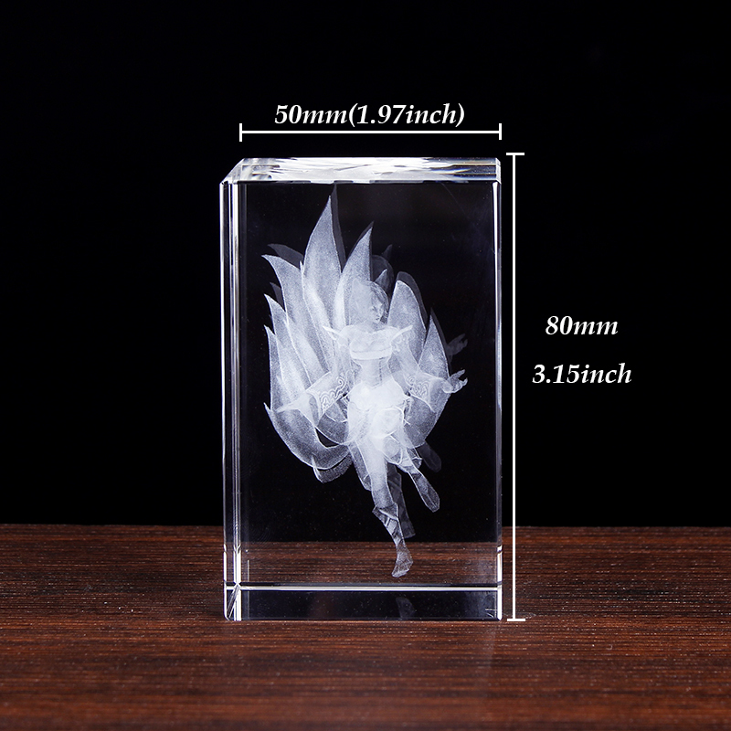 K9 Glass Cube Engraving 3D LOL Ahri Photo Laser Crystal Blank for