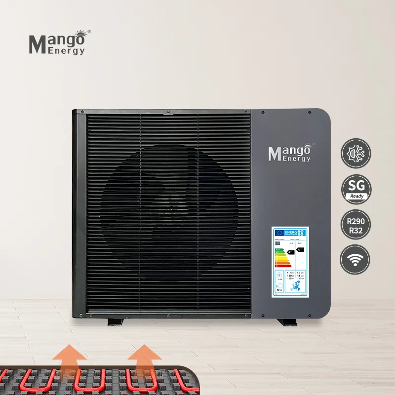 Isı pompası Mango enerji SG hazır R32 hava kaynaklı ısı pompası SU ISITICI 11-34kw yüksek verimlilik DC Inverter monoblok