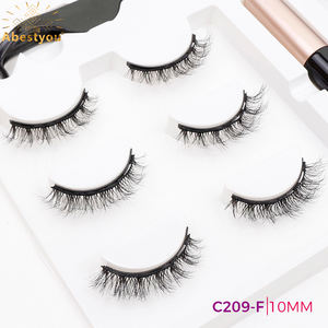 Ciglia magnetiche abestype 5d 3 paia con pinzette magnetiche impermeabili per Eyeliner liquido applicatore Kit scatola di imballaggio personalizzata - Product Image 4