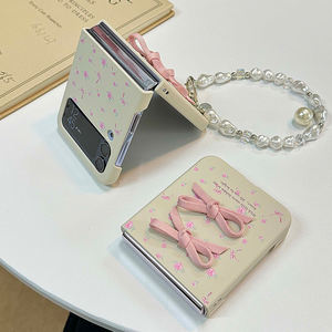 <span class=keywords><strong>Coque</strong></span> de téléphone Ins Style Girl <span class=keywords><strong>avec</strong></span> sangle en <span class=keywords><strong>chaîne</strong></span> pour <span class=keywords><strong>Samsung</strong></span> Z Flip 3 4 5 6 Bowknot Flower Phone Case - Product Image 5