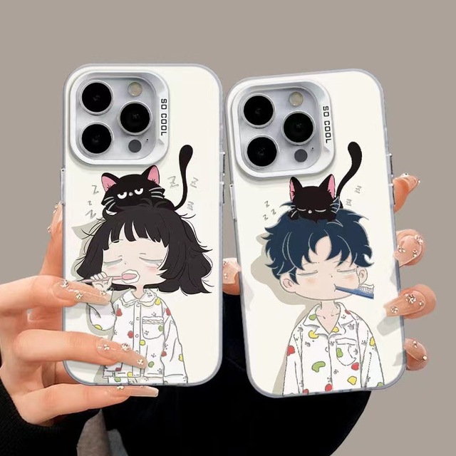 Mobile Phone Case for iPhone 16 Pro Max Couple Pajamas for iPhone 15 14 13 12 Pro Max Drop-resistant Mobile Phone Case