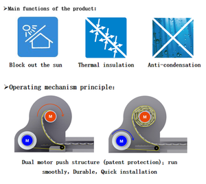 Toldos laterales retráctiles automáticos para exteriores modernos Toldos de puerta de persiana <span class=keywords><strong>enrollable</strong></span> de aleación de aluminio Ventanas de tragaluz de formato eléctrico - Product Image 3