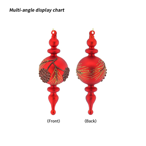 Bán buôn New <span class=keywords><strong>Xmas</strong></span> bầu nhà đồ trang trí trong nhà long lanh sơn bóng thủy tinh Cây giáng sinh treo trang trí - Product Image 5