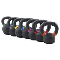 Ensemble de kettlebells en fonte thermolaquée avec cercle de couleur pour l'exercice du corps entier – Vente en gros