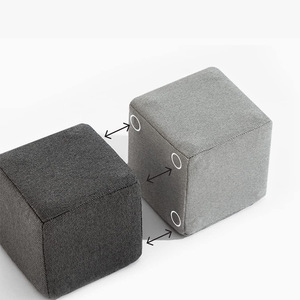 Blocs de construction en mousse souple pour enfants, 10x10x10 Cm, en tissu bleu paon, éponge à haute élasticité pour le jeu et l'apprentissage des tout-petits - Product Image 5