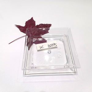 Plateau à dessert miniature écologique et résistant, plateau à bonbons transparent en cristal, plat en plastique, service de fête, mini-vaisselle - Product Image 3