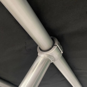 Zware-duty T-top boot T-top voor center console, universeel, geanodiseerd zwart-wit frame met zwarte kapribben, nieuwe staat - Product Image 2