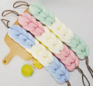 バックバススポンジシャワーボディエクスフォリエイトストラップフラワーメッシュネットショルダースクラバーロングスポンジシャワーボディウォッシュブラシフォーム - Product Image 1