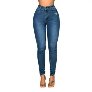 SMO Pantalones Jeans Women High Waist Latest Fashion Skinny Jeans Women Elastic Denim Jeans Women