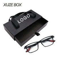 Logo personnalisé Tiroir en papier dur réutilisable de luxe Boîte d'emballage pour lunettes de soleil Étuis et sacs à lunettes