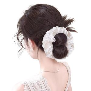 Low Bun Wig For Women Real Human Hair Loose Natural Look With <b>Clips</b> Henan Origin Hand Knitted High Temperature Wire - Product Image 1